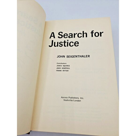 A Search for Justice  (1st Ed, Signed) by John Seigenthaler - Picture 7 of 11